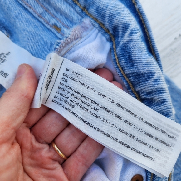 Abercrombie & Fitch The Dad High Rise Light Wash Jeans Side Slits 31/12 Long - Picture 8 of 11